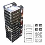 Transparent Acrylic Hard Disk Rack with 4 Fans -10 Bays