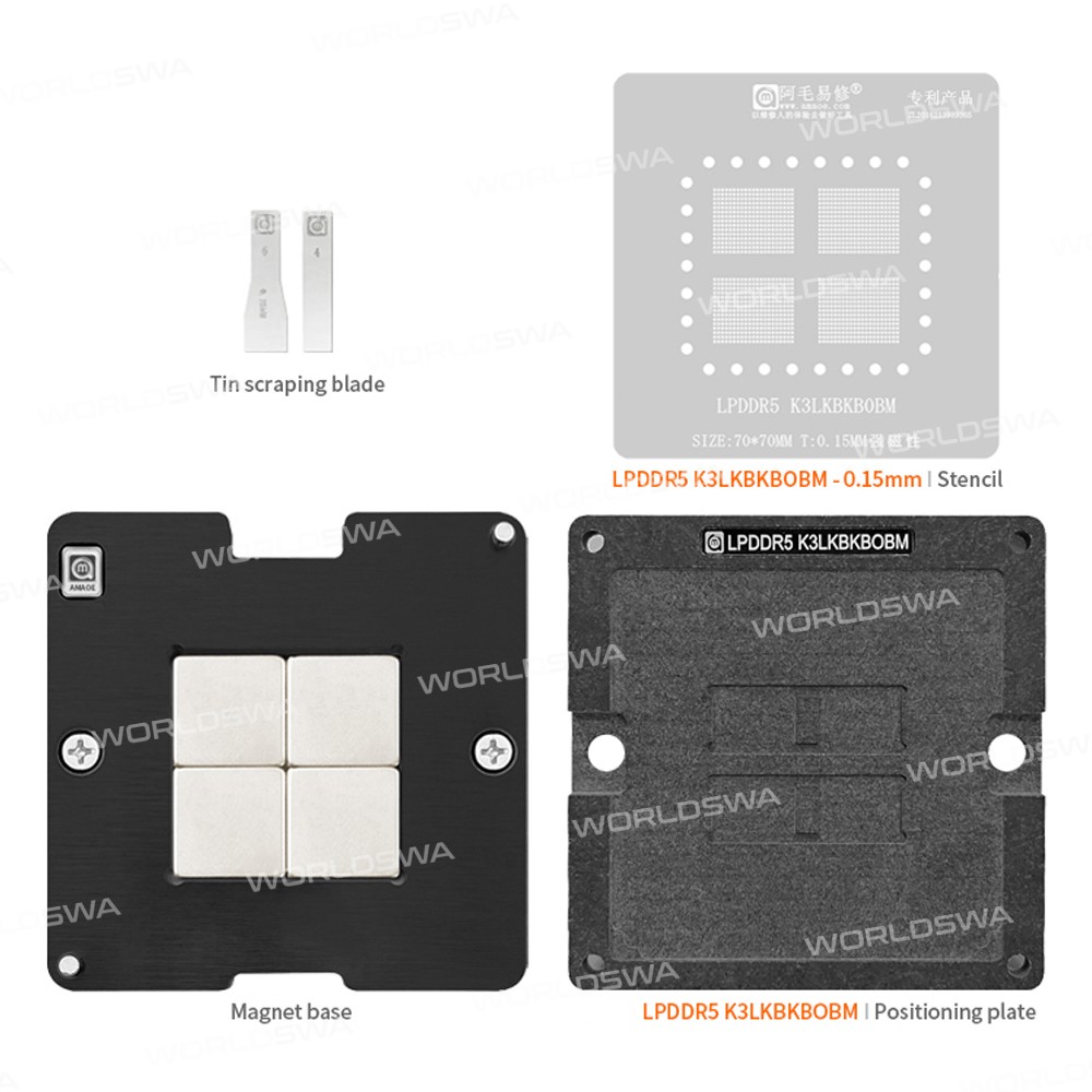 amaoe 015mm-bga-reballing-stencil-platform-set-for-lpddr5-k3lkbkb0bm-3