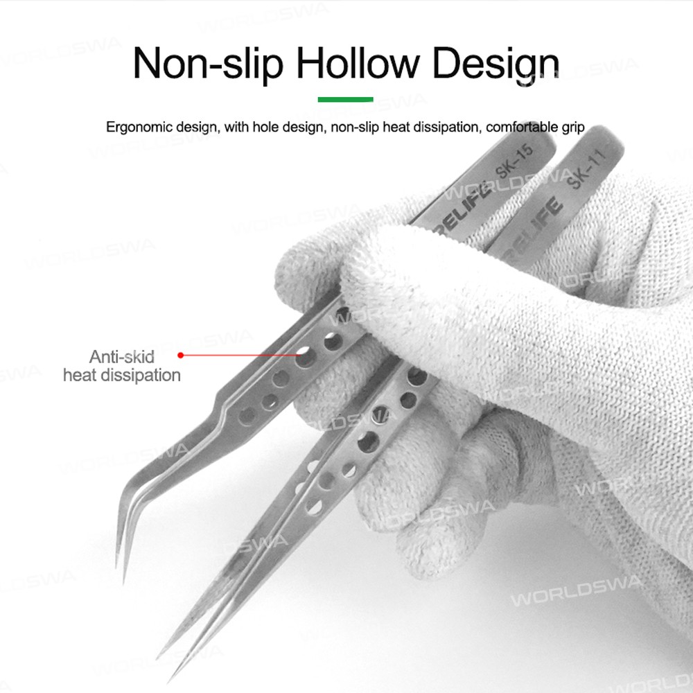relife sk-11-sk-15-anti-static-stainless-precision-tweezers-with-holes-for-mobile-phone-repair-2
