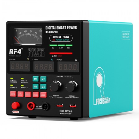 RF4 RF-3005Pro 30V / 5A High Precision Adjustable DC Stabilized Power Supply Pointer Gauge