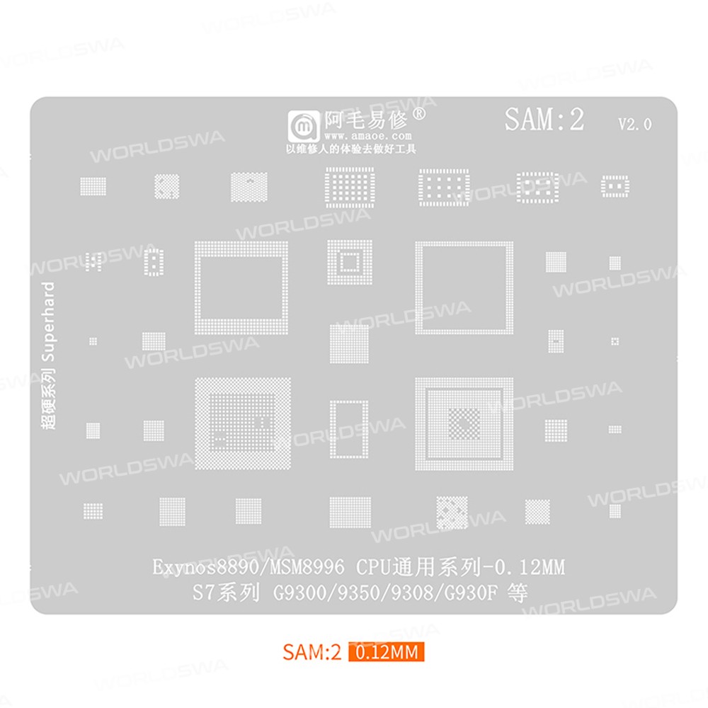 amaoe sam1-to-sam17-012mm-bga-reballing-stencil-set-2