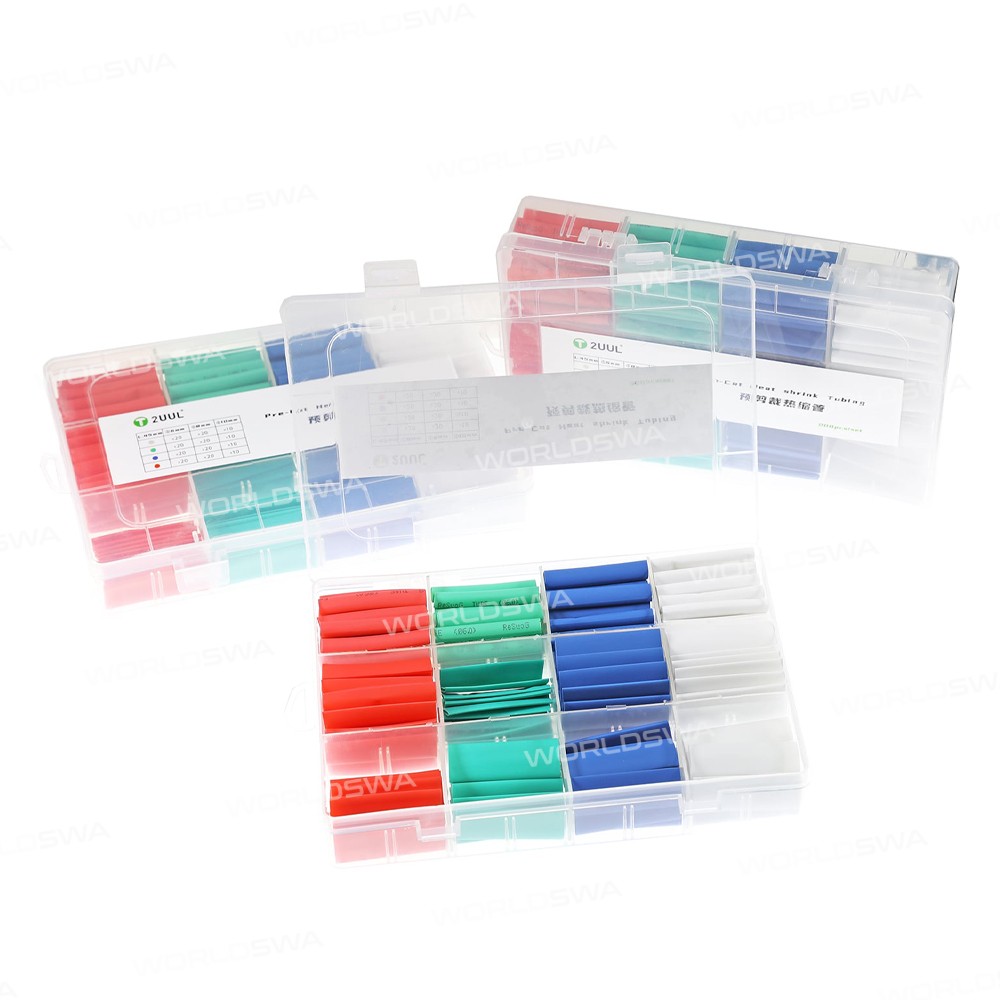 2UUL Multiple Specifications Polyolefin Pre-cut Heat Shrink Tubing - 200Pcs