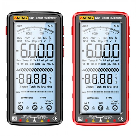 Aneng 681 Rechargeable Digital Multimeter with Non-contact LCD Screen