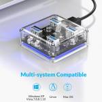 Orico MH4U-U3 4 Ports Transparent HUB USB3.0 Splitter