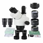 2.1X-180X Trinocular Stereo Zoom Microscope with WF10X/20 WF20X/10 Wide-field Eyepieces 0.5X 2.0X B