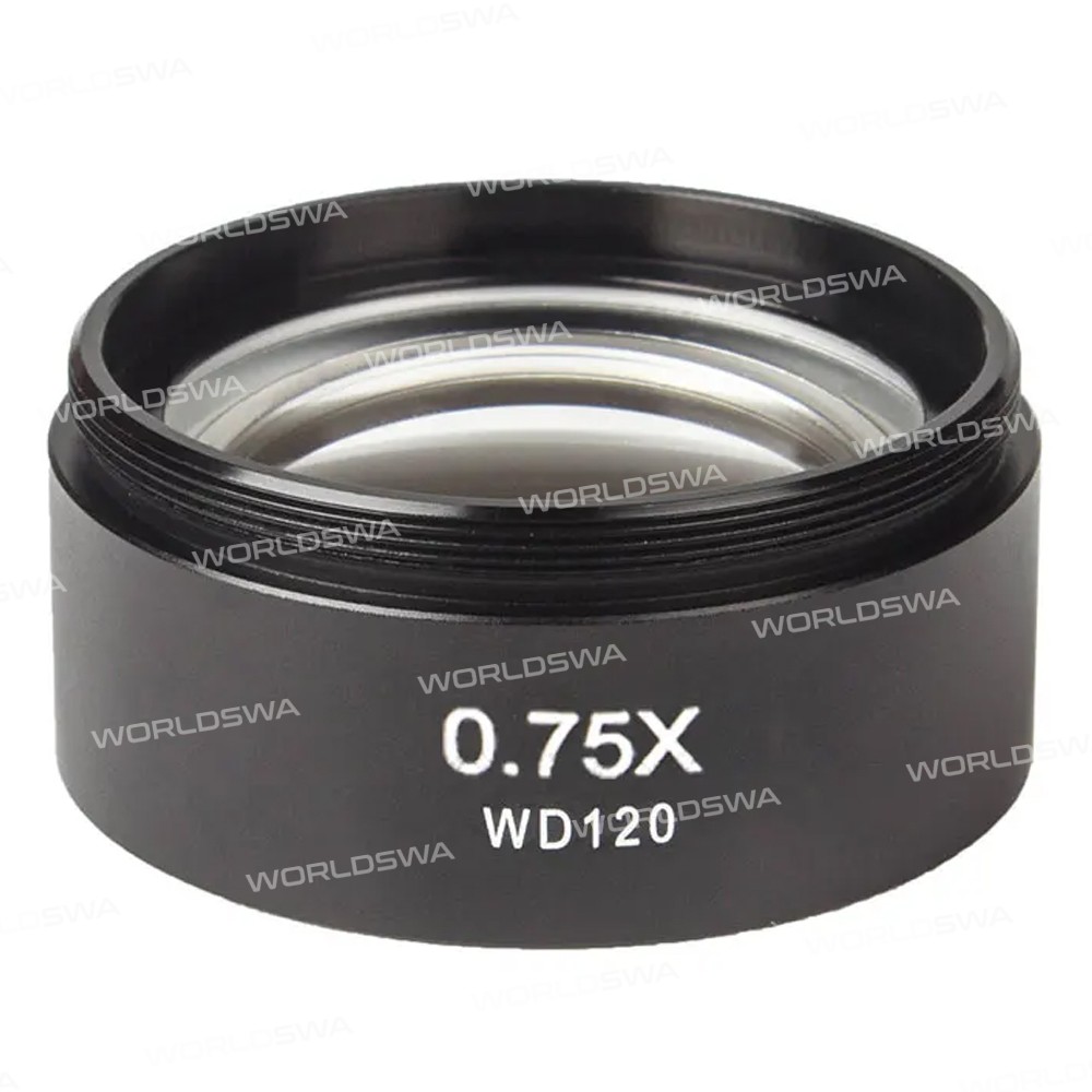 075x wd120-auxiliary-objective-lens-threaded-48mm-for-stereo-zoom-microscope-2