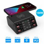 100w led-8-port-usb-qc-pd-quick-charger-wireless-charger-for-iphone-ipad-samsung-xiaomi-1