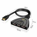 3 In 1 Out HDMI Multi Display Auto Switcher Supports 4K HD
