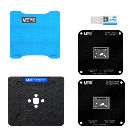 MaAnt 0.10 / 0.12mm CPU BGA Reballing Stencil Platform Set for iPhone 14Pro / 14Pro Max A16 CPU