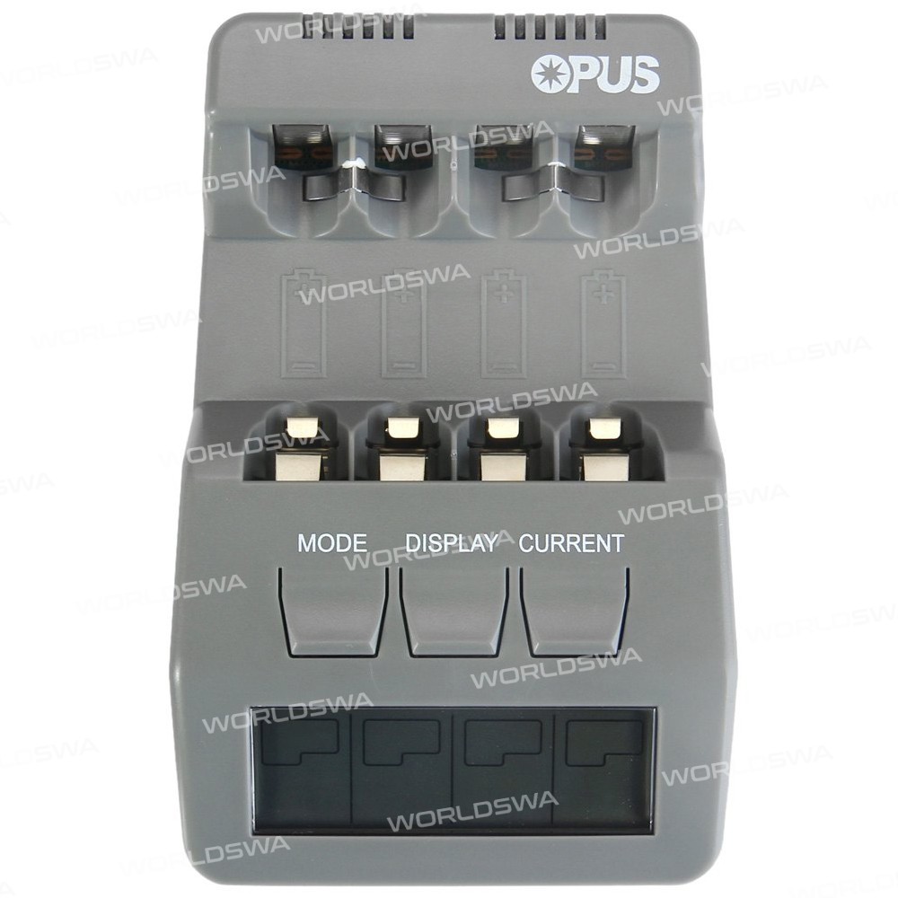 Opus BT-C700 4-Slot LCD Digital Smart Charger for AA / AAA / NiCd / NiMh Battery