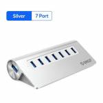 Orico Aluminum Bevel Multi-Port USB 3.0 HUB High-Speed Splitter With 12V Power Adapter