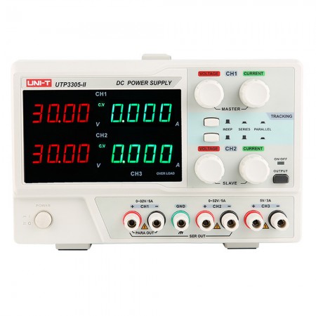 UNI-T UTP3305-II 3-Channel Adjustable Programmable Digital DC Power Supply, 32V / 5A