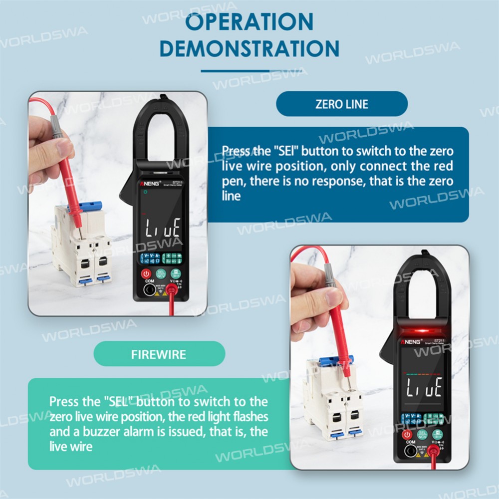 aneng st211-ultra-thin-large-screen-intelligent-automatic-anti-burning-digital-clamp-multimeter-7