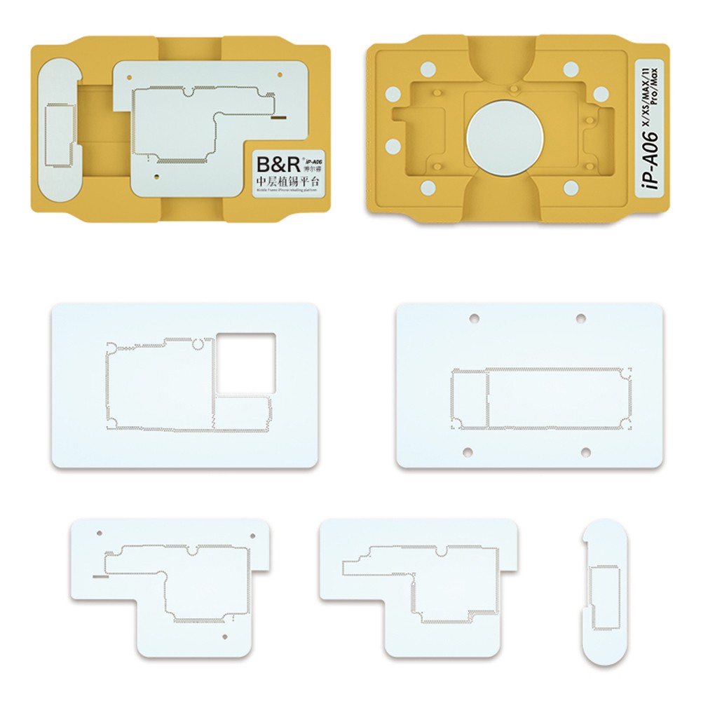 B&R IP-A06 Middle Layer Motherboard Tin Planting Platform for iPhone X / XS / XS Max / 11 / 11 Pro /