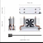 M.2 Solid State Hard Disk Powerful Radiator Built-in Cooling Fan for M2 NVME 2280 SSD