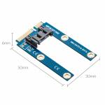 Orico MSTS7PW SATA 7Pin to mSATA Flat Type SSD Adapter Card Support Full Height Size