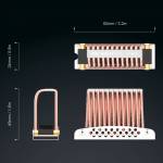 Double-sided Solid Composite Copper Tube Radiator with Thermal Pad compatible for 2280 NVMe M.2 SSD