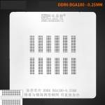 Amaoe 0.25mm DDR Series BGA Reballing Stencil Tin Planting Platform for DDR5/DDR6/BGA170/BGA180 Vide