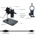 Sunshine DM-1000S 1000X Portable USB Digital Microscope Glass Magnification With Adjustable LED Ligh