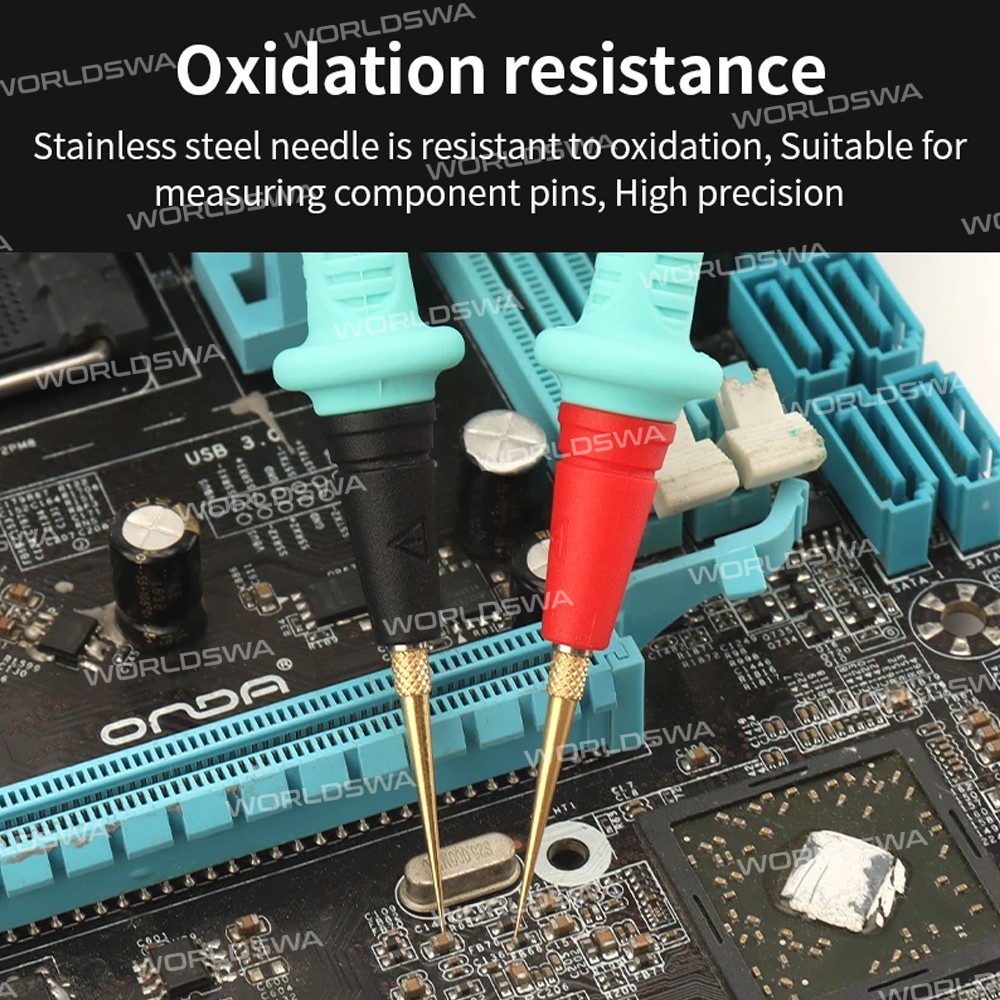 luxianzi 1000v-20a-replaceable-universal-stainless-steel-gilt-multimeter-test-leads-10