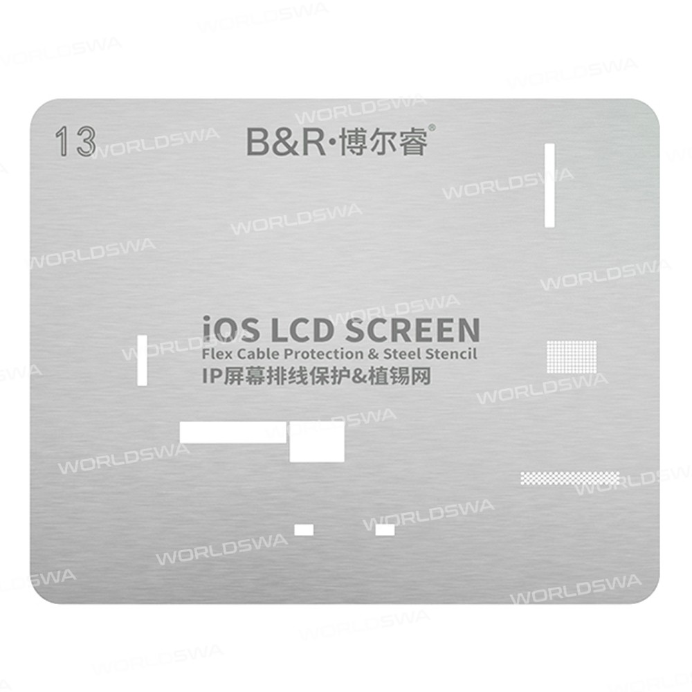 B&R IO6 iOS LCD Screen IC Flex Cable Protection & Steel Stencil Set for iPhone 11 to 13 Pro Max