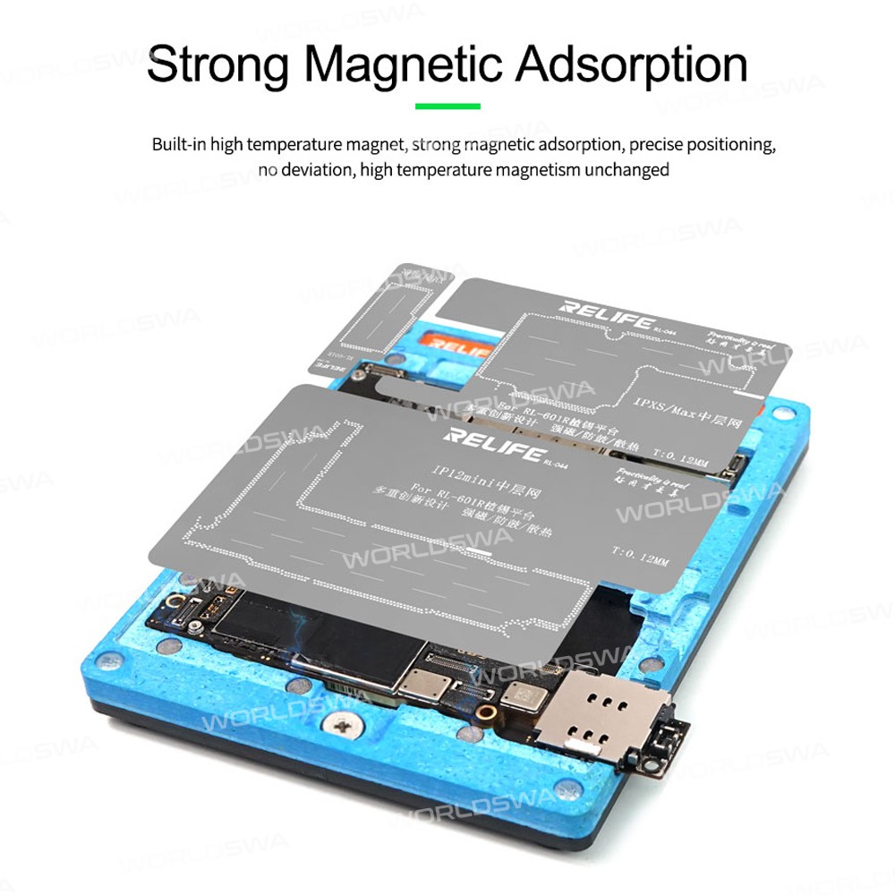Relife RL-601R Motherboard Reballing Platform PCB Middle Layer Disassembly Planting Tin Fixture Hold