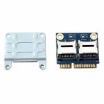 Mini PCI-E to Dual Micro SD Cards Reader for Laptop