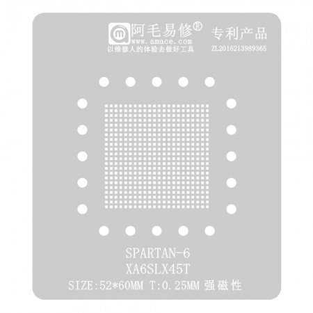 Amaoe 0.25mm BGA Reballing Stencil for SPARTAN-6 & XA6SLX45T