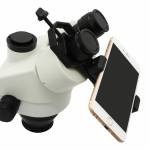 Cell Phone Adapter with Spring Clamp Mount Monocular Bracket for Microscope