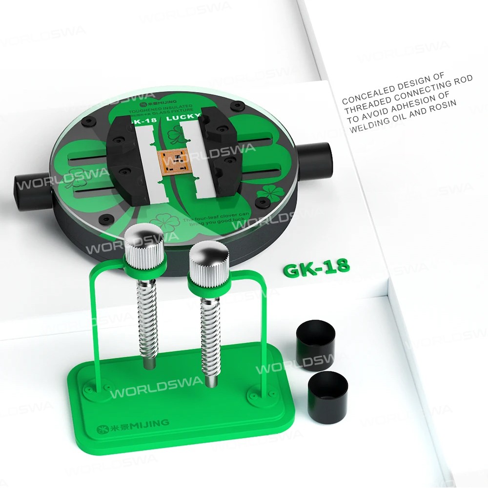 mijing gk18-gk19-orbicular-universal-toughened-insulated-glass-motherboard-repair-fixture-5