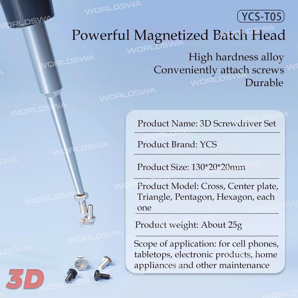ycs t05-5-in-1-magnetic-precision-3d-screwdriver-set-for-mobile-phone-repair-6
