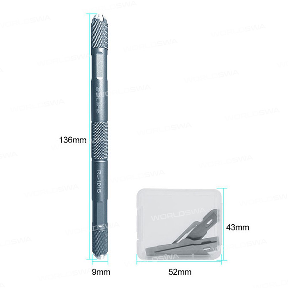 Relife RL-101B 8-in-1 Motherboard BGA PCB IC CPU High Toughness Remove Glue Knife Set