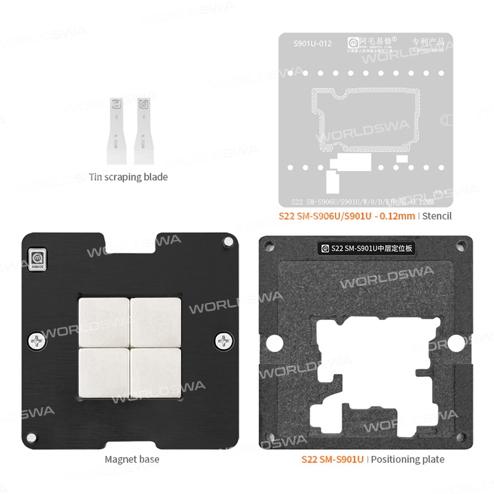 amaoe s901u-012-middle-layer-bga-reballing-stencil-platform-2