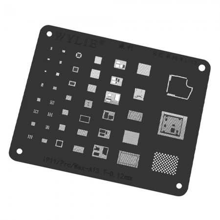 Wylie WL-13 Comprehensive BGA Reballing Stencil for iPhone 11 / 11Pro / 11Pro Max A13 CPU