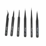 Poso High Quality 6 in 1 Anti-Static Precision Tweezers Tool Kit Anti-Magnetic Set for Phones Tablet