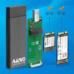 Maiwo K1642S Portable Aluminum Alloy 5Gbps USB 3.0 to mSATA SSD External Case