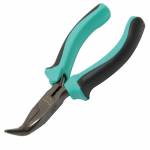 Pro'sKit PM-755 S45C Steel Anti-skid Small Curved Needle Nose Pliers
