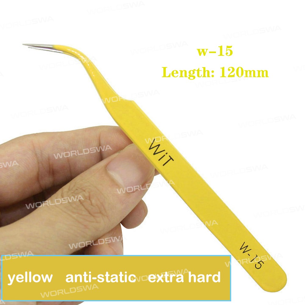 WIT W Series Extra Hardened Anti-Static Stainless Steel Tweezers for Mobile Phone Repair