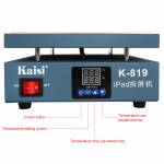 Kaisi K-819 Large-size LCD Touch Screen Heating Separator Station for 12-inch iPad