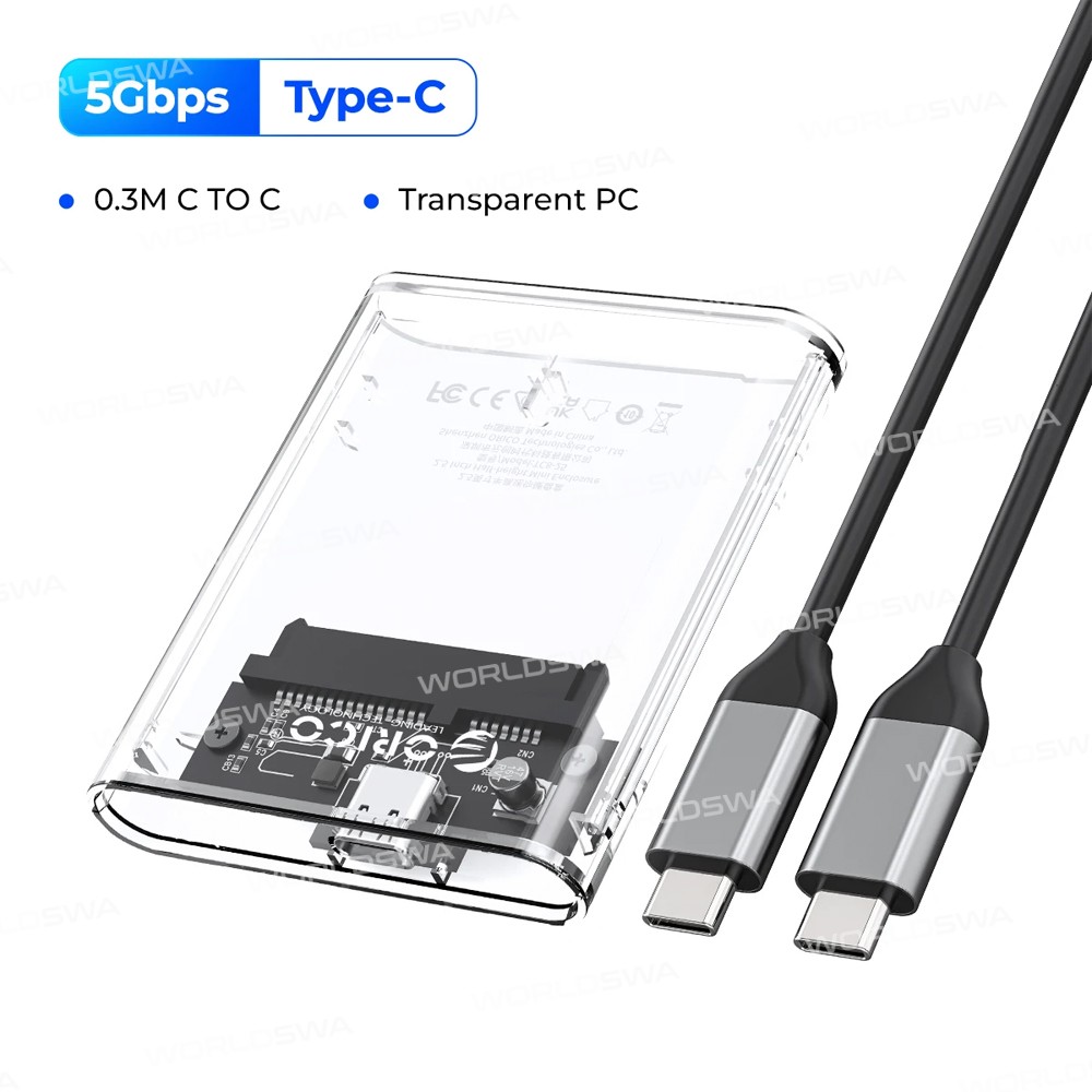 orico tc8-25-25-inch-half-size-type-c-5gbps-transparent-hard-drive-enclosure-support-auto-sleep-3