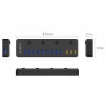 Orico P12-U3 12-Ports Industrial Grade USB 3.0 Hub with Independent Switch for PC Notebook