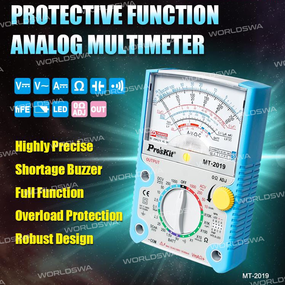 Pros'Kit MT-2019 High-precision Multi-function Pointer Analog Professional Multimeter
