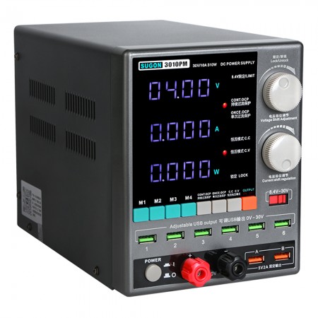 Sugon 3010PM 30V / 10A 4-Digit LED Display High Precision Adjustable Switching DC Power Supply