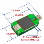 UM24 UM24C 1.44inch Color LCD Meter Portable Digital USB Multimeter USB Tester Current Voltage Charg
