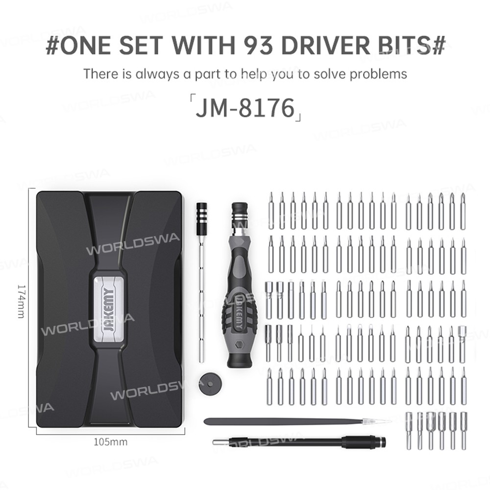 Jakemy JM-8176 106-in-1 CR-V Bits Precision Magnetic Multifunction Screwdriver Set
