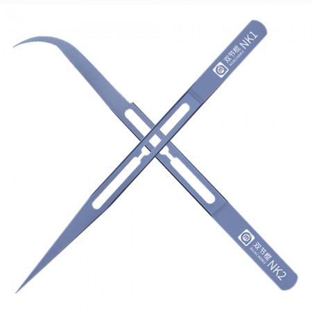 Amaoe NK1 / NK2 Super Toughness Non-magnetic Industrial Titanium Alloy Tweezers for Phone Repair