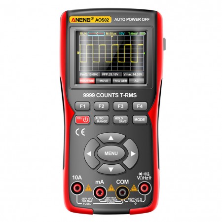 Aneng AOS02 Portable 2-in-1 Digital Multimeter & Oscilloscope with Temperature Test Function