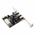PCI-E 1X to 1394 3-port DV High-definition Video Capture Card with 2*1394A 6Pin Ports & 1*1394A 4Pin