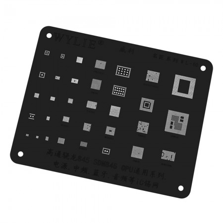 Wylie WL-60 CPU Universal Series Black BGA Reballing Stencil for Qualcomm Snapdragon 845 SDM845