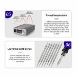 Sunshine GVM T245 130W Automatic Sleep Constant Temperature Soldering Station for Mobile Phone Repai